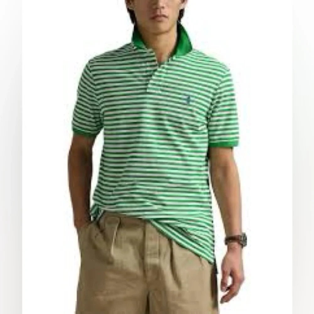 Polo by Ralph Lauren Green Striped Men's Shirt